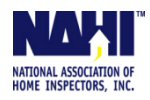 Proud member of the National Association of Home Inspectors NAHI